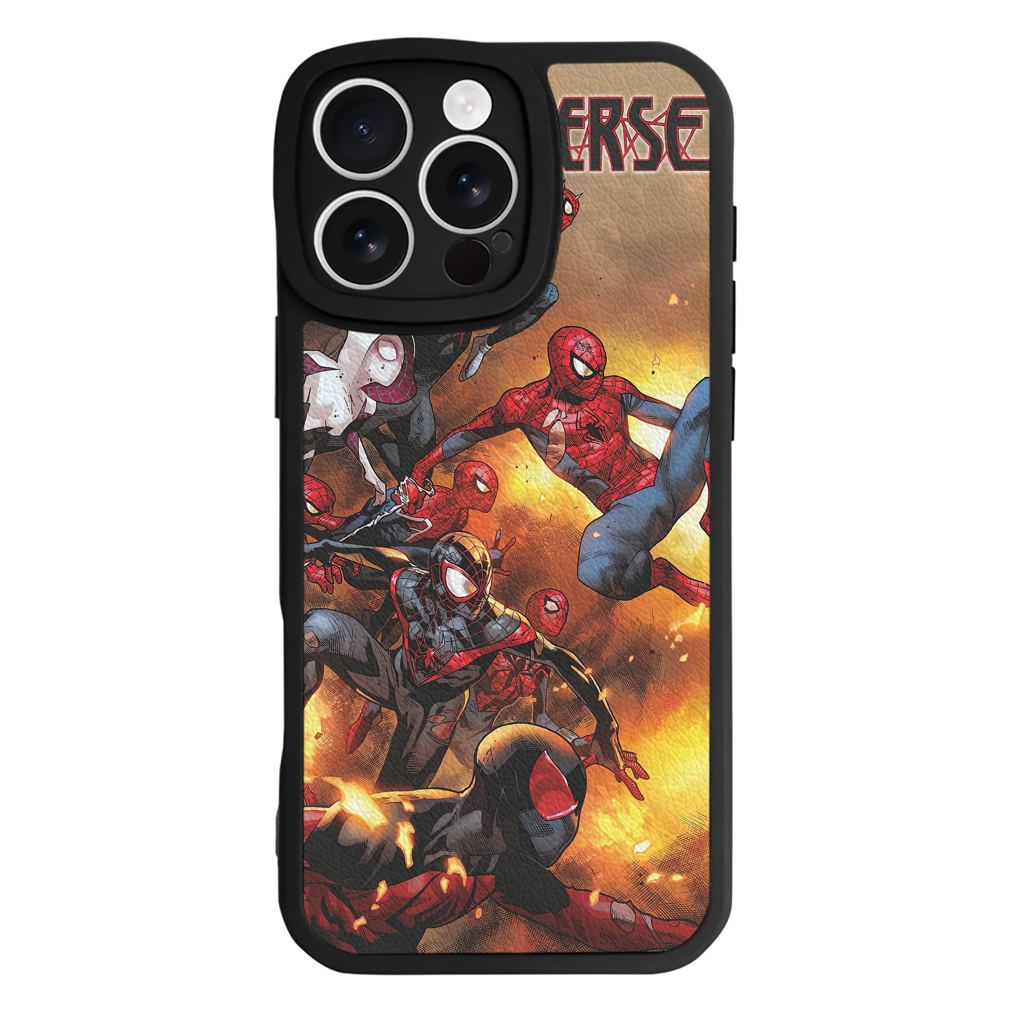 Spider Man スパイダーマン 【iPhone 16シリーズ対応】シリコンスマホケース（レザー調） 材質：シリコン